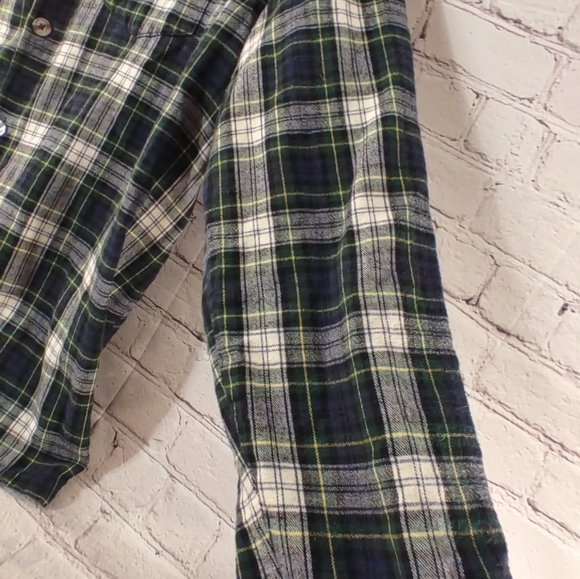 L.L. Bean Vintage XXL Mens Sleep Shirt Scotch Plaid Button Down - Picture 6 of 10
